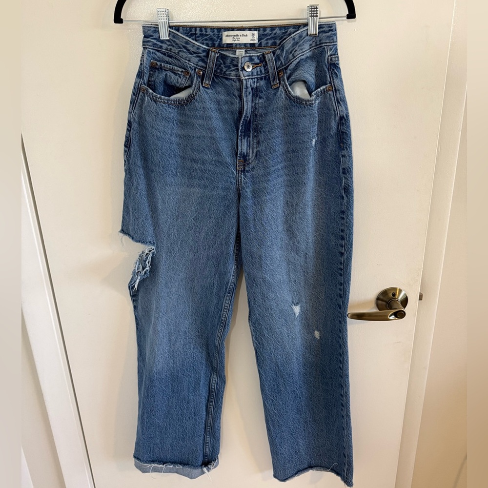 Abercrombie & Fitch Distressed Blue Denim Jeans